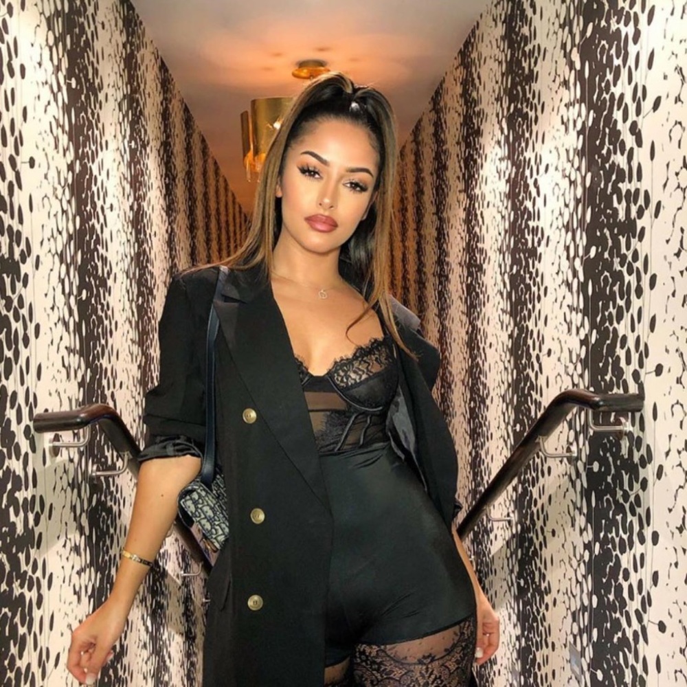 Black lace romper new